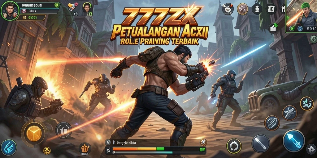 Tangkapan layar menunjukkan aksi seru dalam permainan ARPG 777ZX.