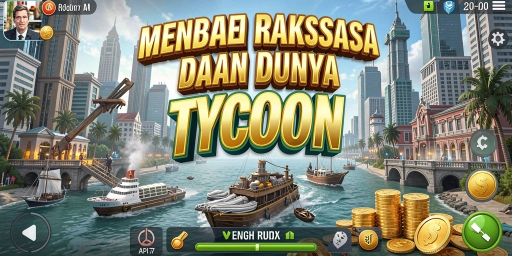 Tampilan menarik dari gameplay bisnis Tycoon yang seru.