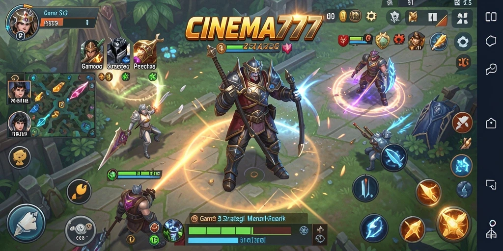 Tampilan gameplay seru CINEMA777 dengan elemen strategi