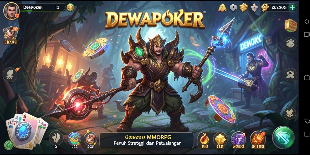 Tampilan gameplay mendebarkan dalam DEWAPOKER yang menampilkan pertarungan seru.