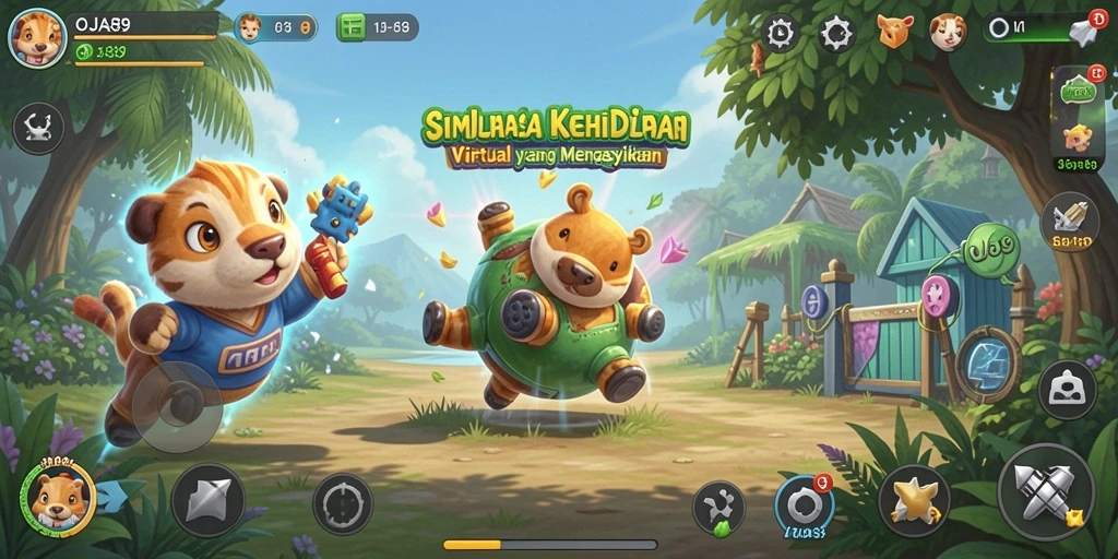 Tampilan gameplay OJA89 yang menarik dan interaktif dalam simulasi kehidupan.