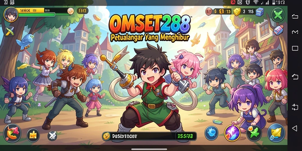Screenshot menunjukkan aksi seru dalam gameplay Anime OMSET288.