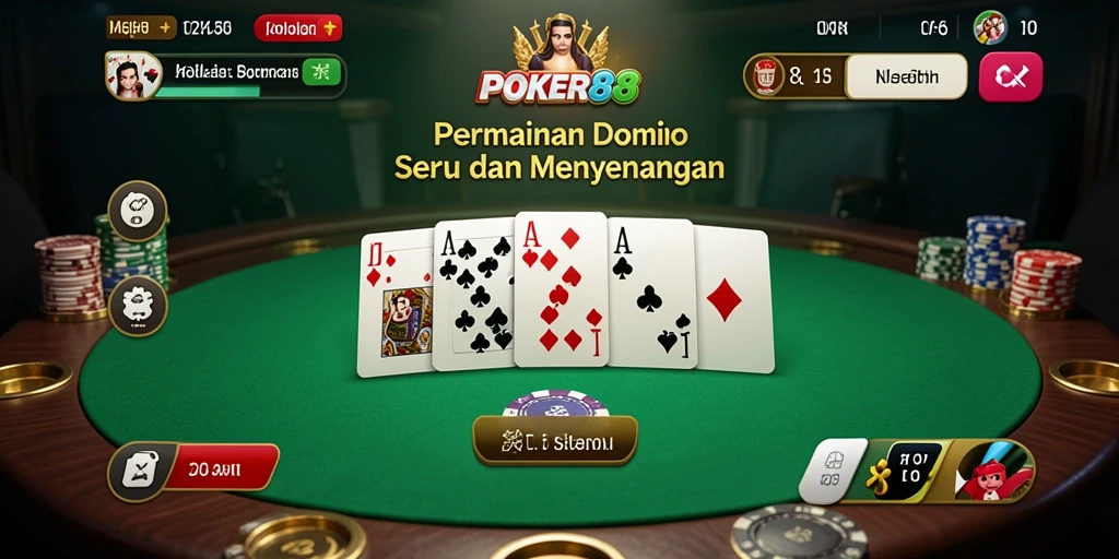Tampilan menarik saat bermain Domino di POKER88.