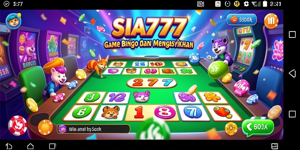 Tampilan gameplay seru SIA777 dengan fitur Bingo yang menarik.