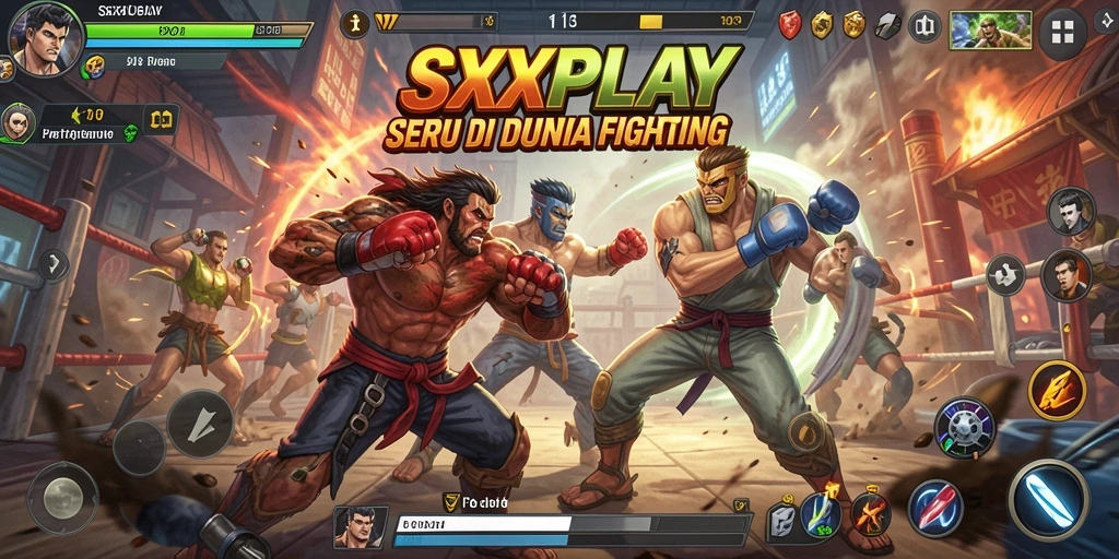 Tampilan gameplay SXXPLAY dengan aksi pertarungan yang mendebarkan.