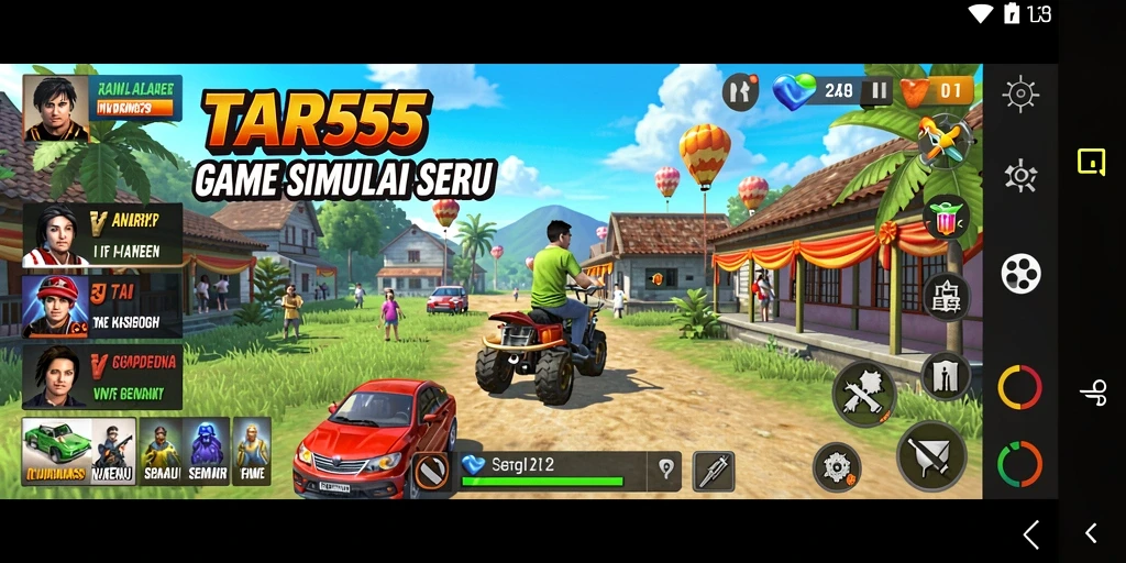 Tampilan gameplay TAR555 yang interaktif dan menarik.