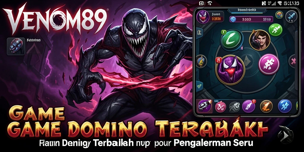 Screenshot gameplay Domino VENOM889 yang seru dan menarik.